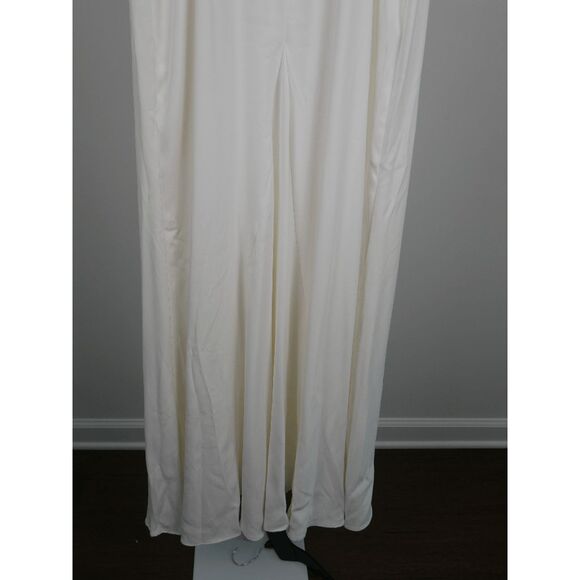 Lulu's White Button Back Mermaid Maxi Dress M - Picture 7 of 8